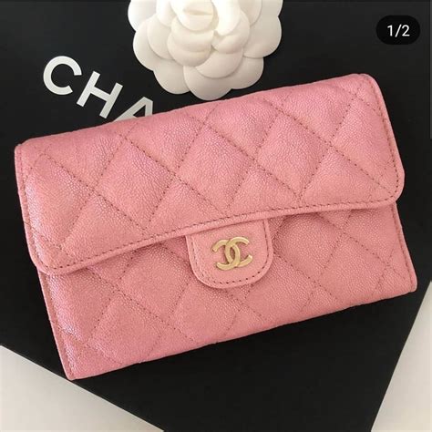 chanel medium wallet trifold|Chanel small zipper wallet.